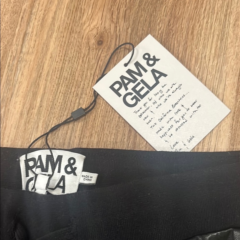 Pam & Gela Black leather pant - Picture 3 of 7